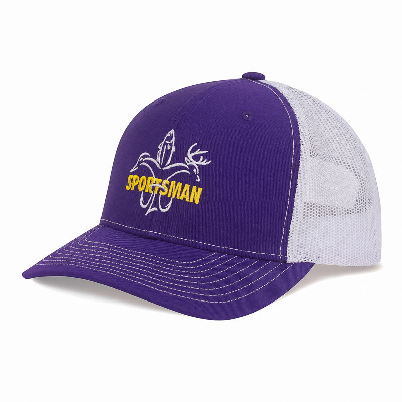Logo Snapback Fishing Hat - Purple/Gold