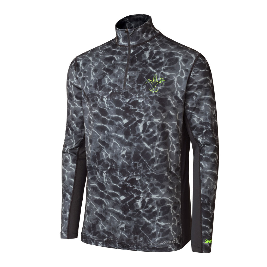 Cool Breeze Quarter Zip: Breathable Fishing Shirt Bluewater / X-Large