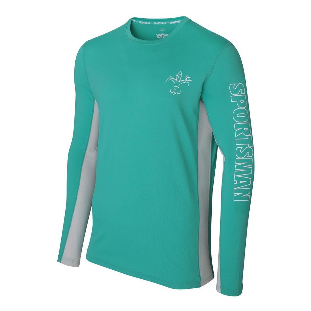 Cool Breeze Classic: Breathable Long Sleeve Fishing Shirt Tahiti Green / X-Large