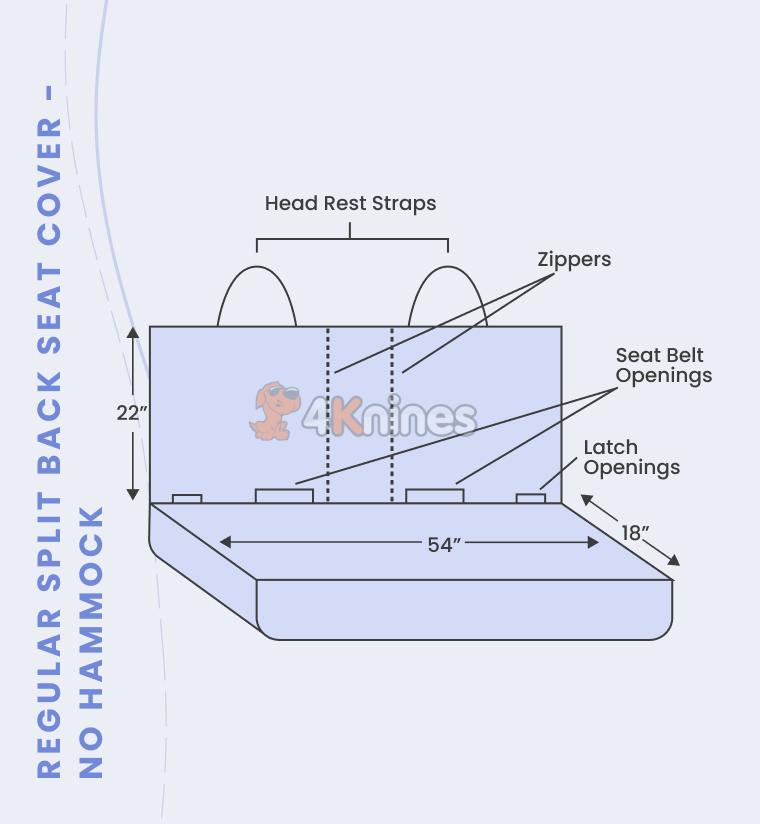 Rear Seat Cover for Fold Down Seats - No Hammock