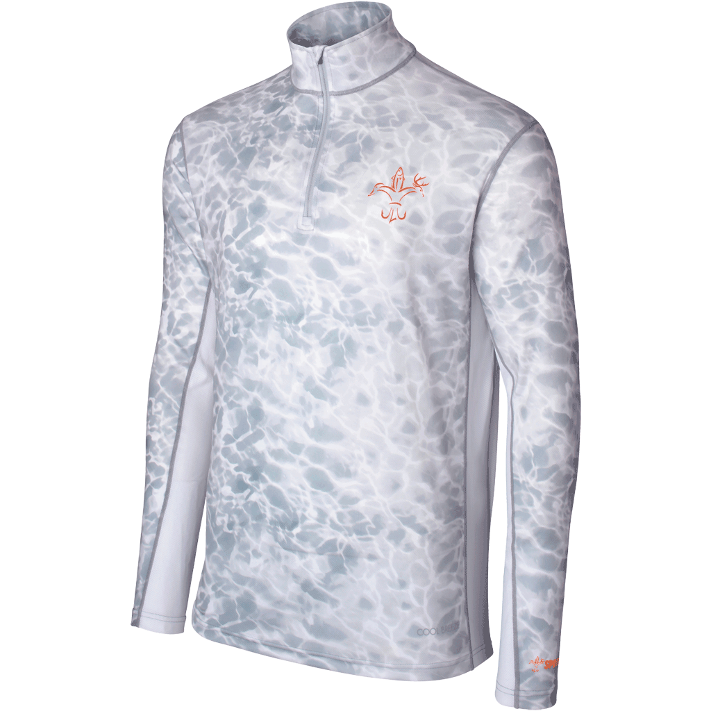 Cool Breeze Quarter Zip: Breathable Long Sleeve Fishing Shirt Whitewater / 2X-Large