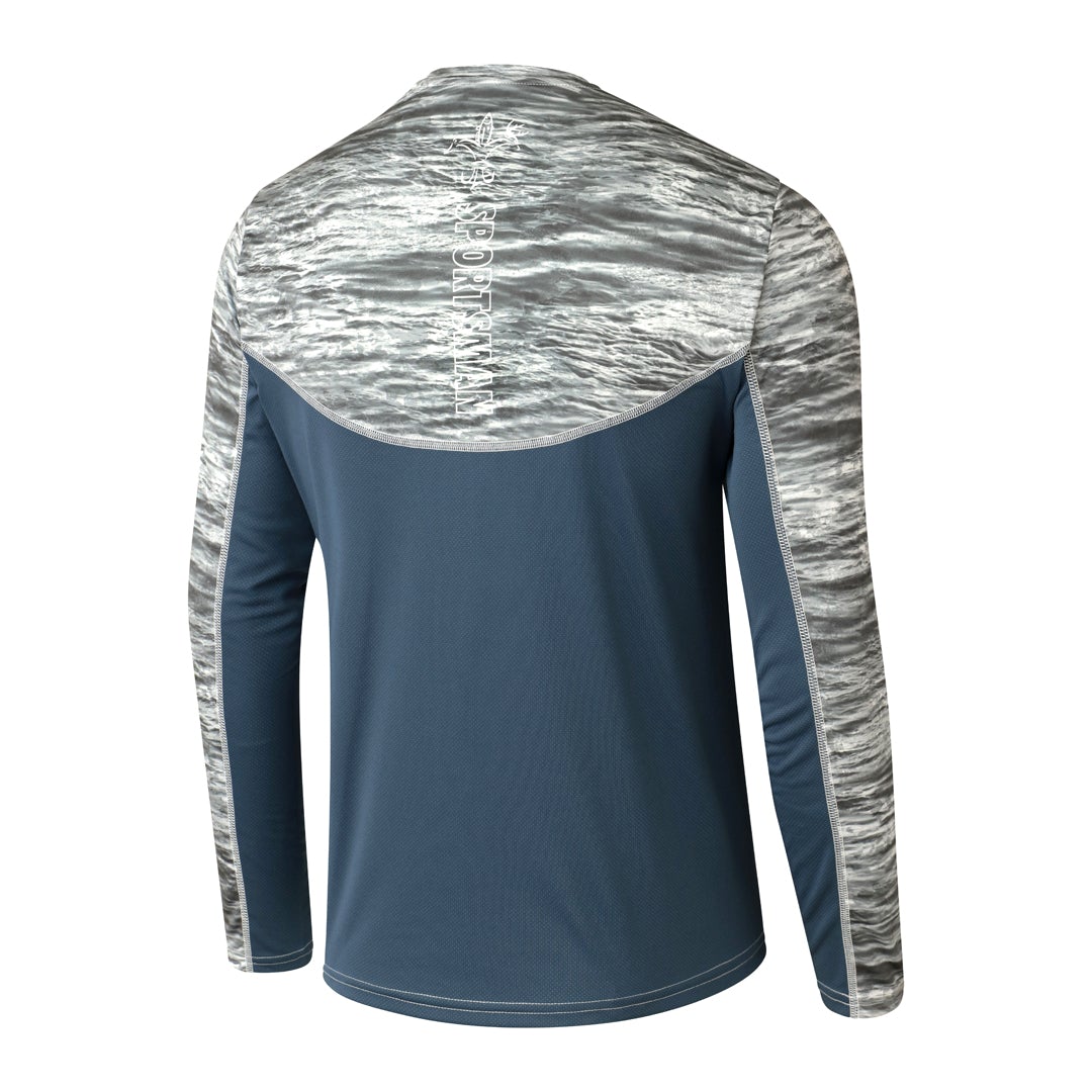 Water Camo Performance Fishing Shirt - Hydrotech - Sportsman Gear Deep Blue / X-Large