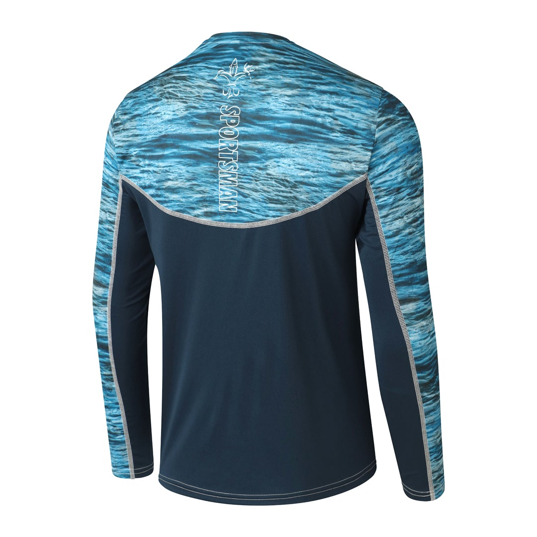 Men Fishing Shirts Men Performance Fishing Shirt Long Sleeve UPF50+  Breathable Quick-Dry Moisture Outdoor T-Shirt USA Size S-4XL