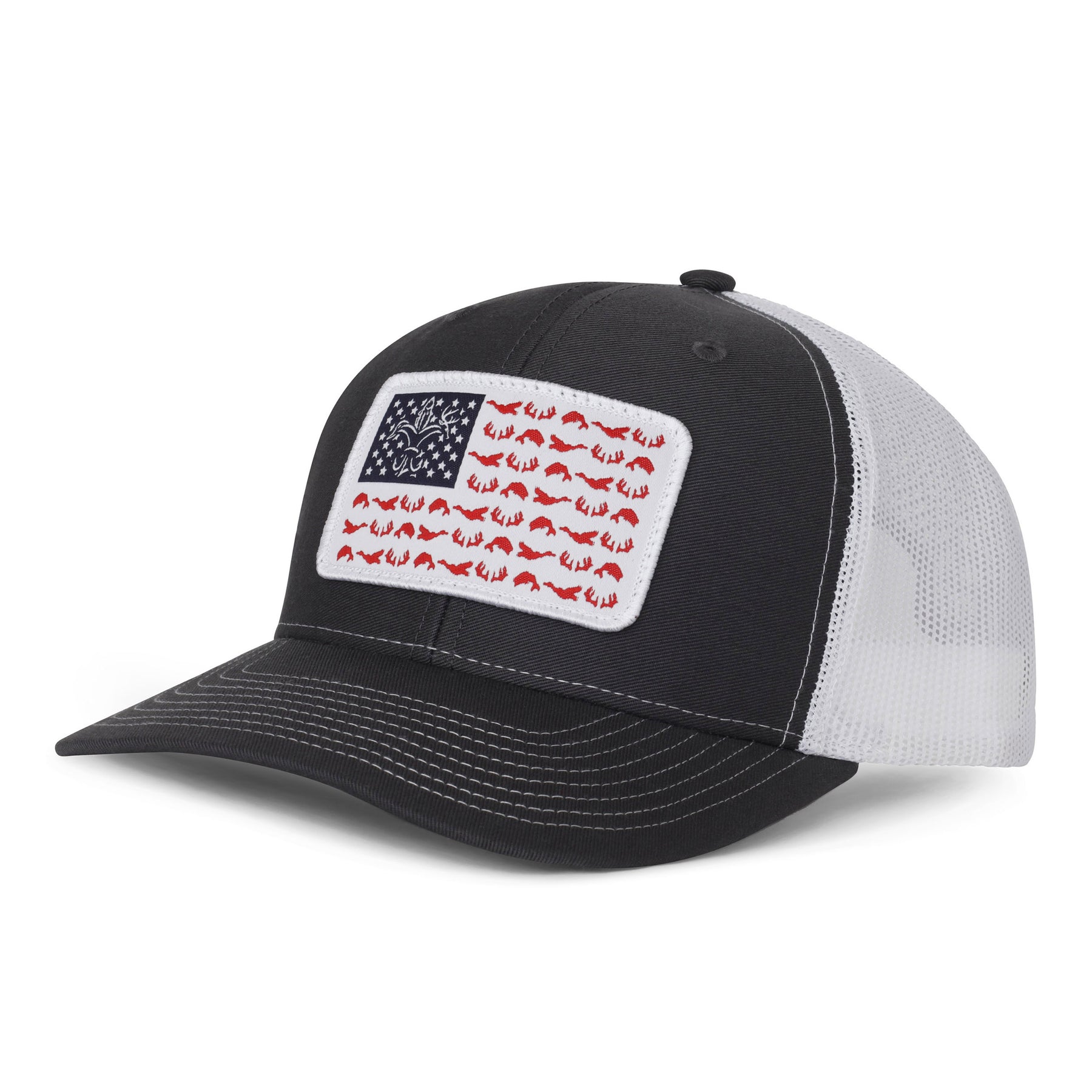 American Fish Flag Trucker Hats - Fishing Gifts for Men - Outdoor Snapback  Fishing Hats Perfect for Camping and Daily Use, 01.black-sliver Fish, One  Size : Buy Online at Best Price in
